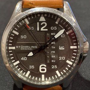 Men's Stuhrling Original Aeronaut quartz pilot watch